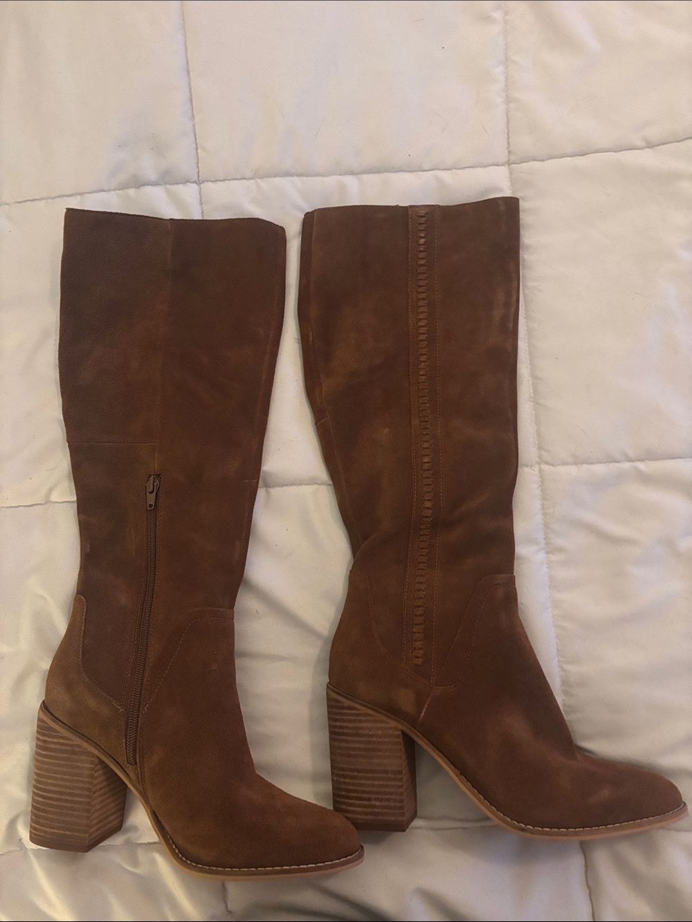 Steve Madden size 9 Women's Brown Suede Mid-Calf Block Heel Boots